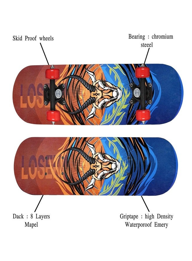 Ash & Roh Duck Fibre Skateboard: Beginner-Friendly Boards for All Ages - Featuring 80 Grit Grip Tape & Stylish Sticker Graphics (Dear) - Image 2